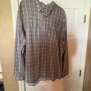 Huk Men's Casual Gray Checkered Shirt
